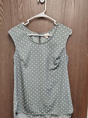 Merona Gray Polka Star-Print Sleeveless Top